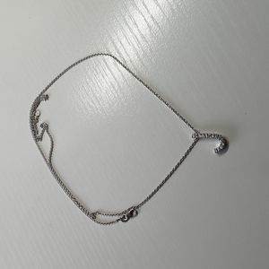 Diamond and 14k White Gold J Initial Necklace